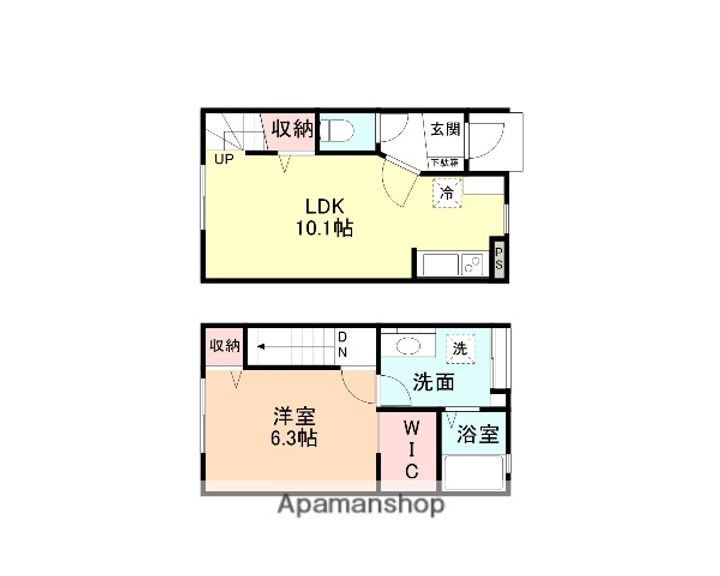 富山県富山市小杉の賃貸アパートの間取り