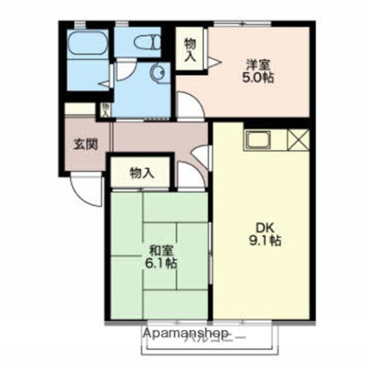 フレグランス上小泉東館の間取り