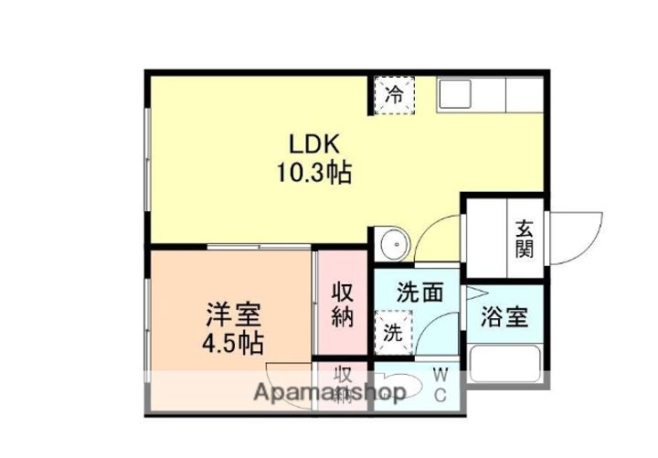 コーポヴァロン1-Cの間取り