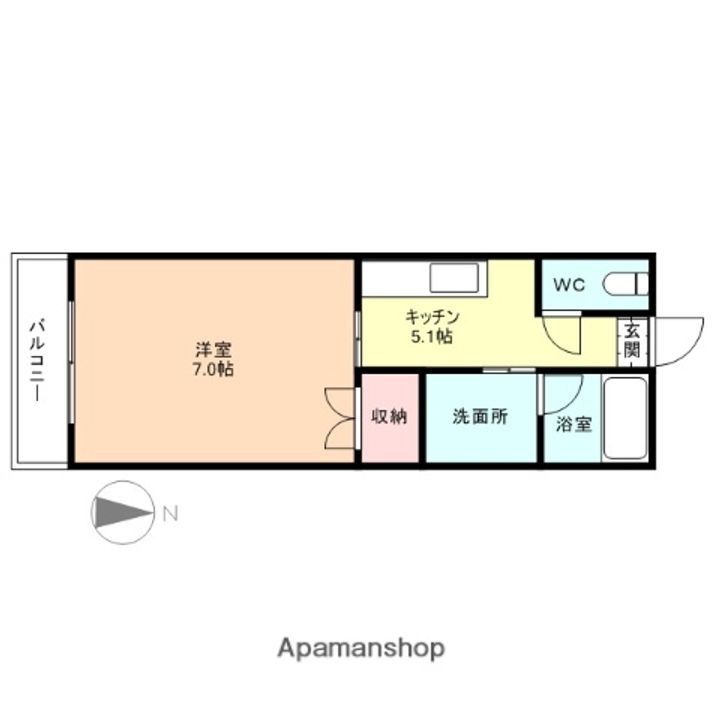 コーポ婦中の間取り