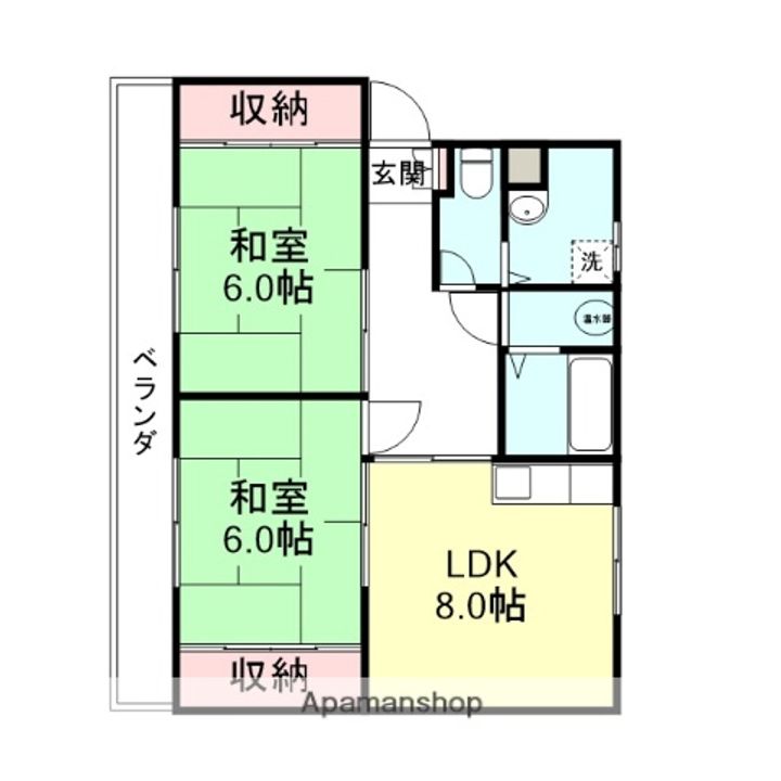 クローネ太閤山C棟402の間取り