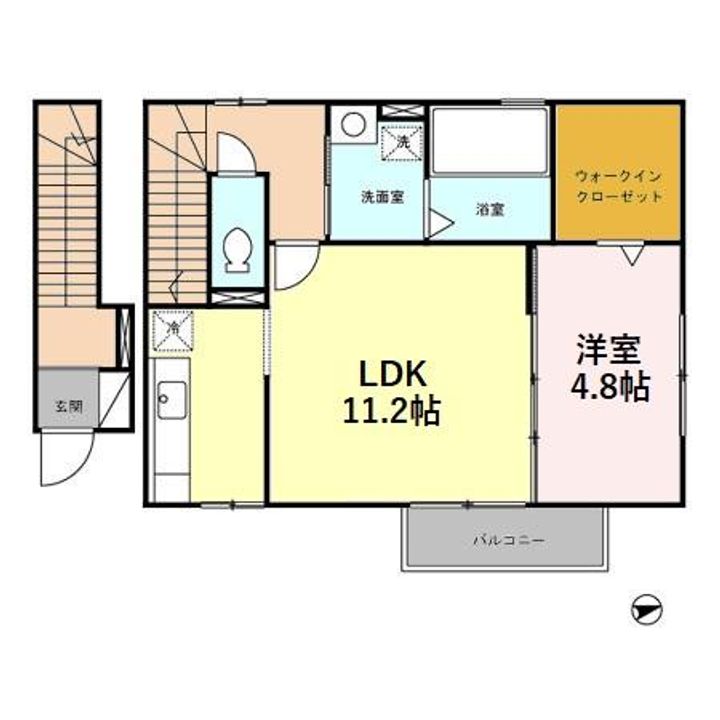 ボヌール ピエース Bの間取り