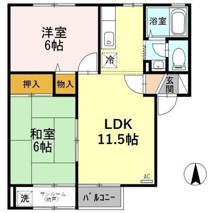 エクセルコート21の間取り