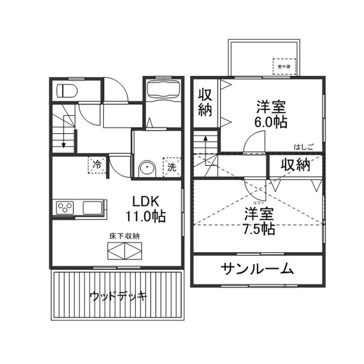 ビオトープM3の間取り
