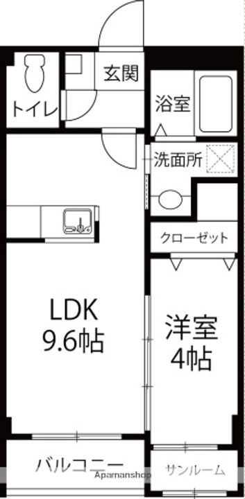 プレミアモール幸町205の間取り