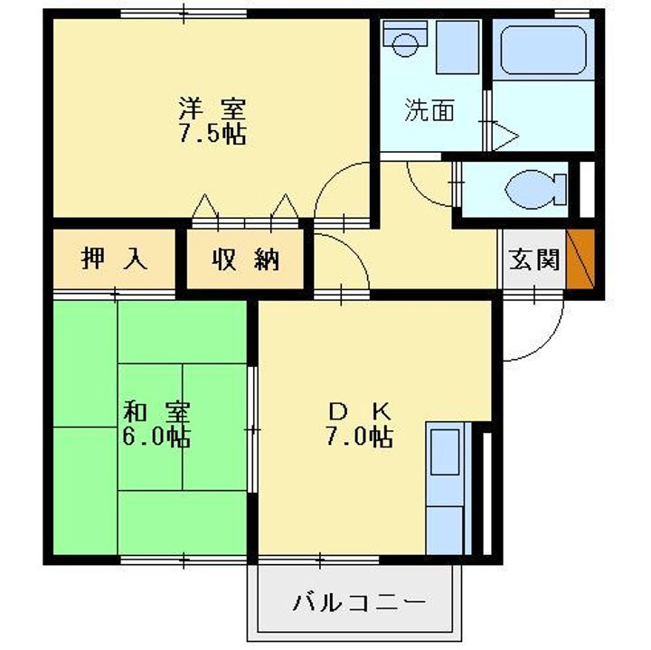 セジュール向陽弐番館の間取り