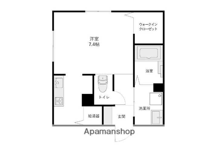 アルベージュ広岡105の間取り