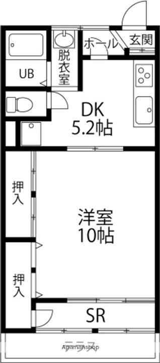 サンライフ若宮302の間取り
