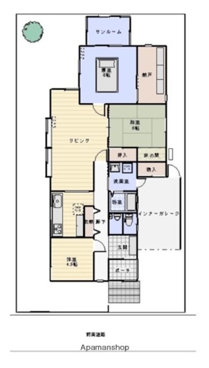 山代温泉貸家1の間取り