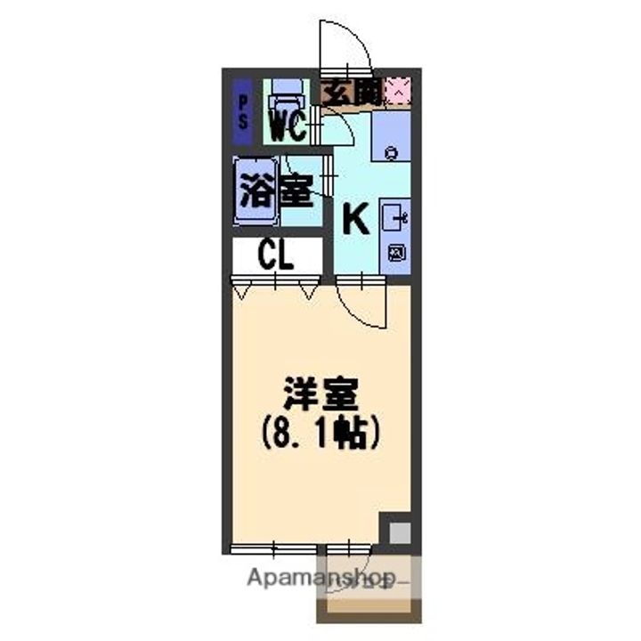 サンハイム涌波407の間取り