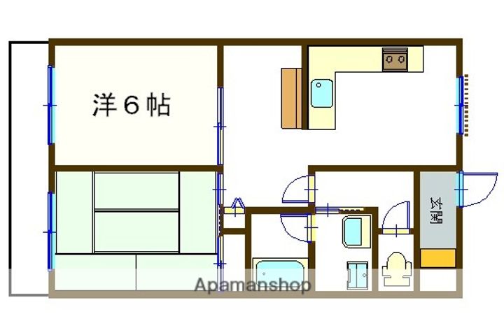 山梨県甲府市善光寺3丁目の賃貸マンションの間取り
