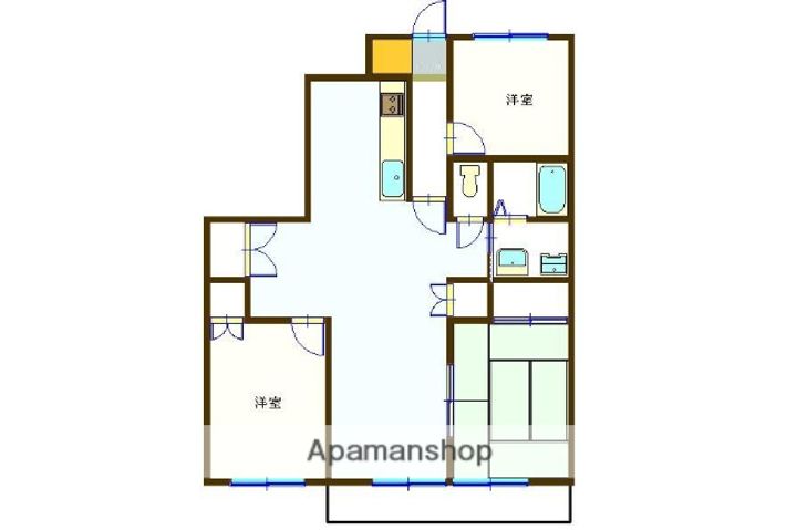 山梨県甲府市朝気1丁目の賃貸マンションの間取り