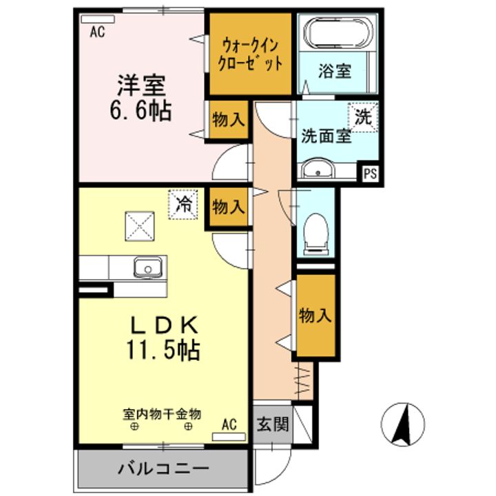 EAST TOWN Bの間取り