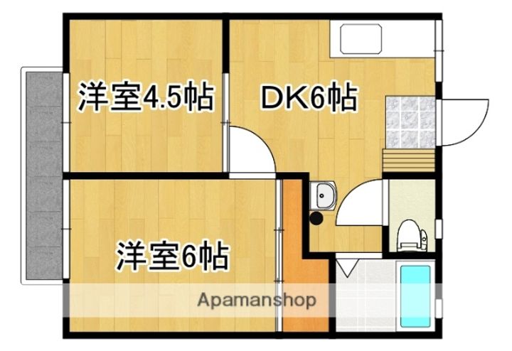 ハイツ築地101号の間取り