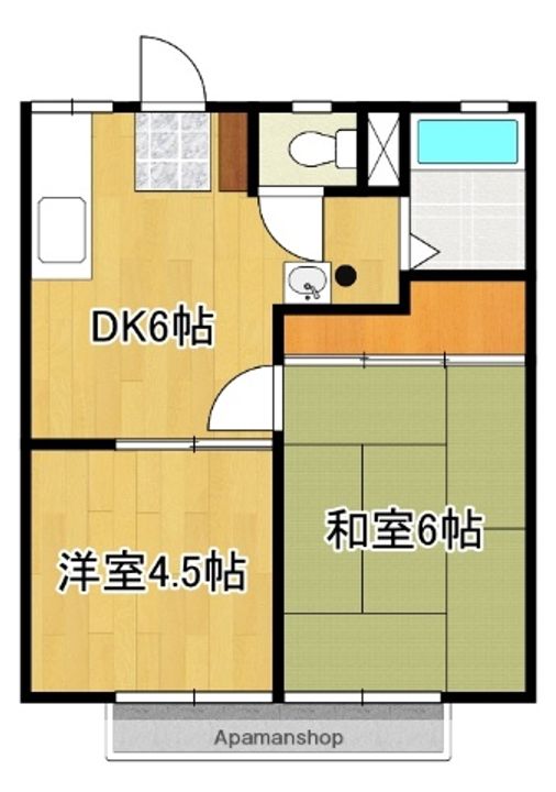 サンハイツ秋山205号の間取り