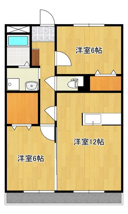 アルティーヌ202号の間取り