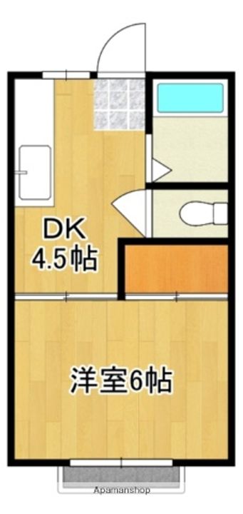 ハイツサンフラワー206号の間取り