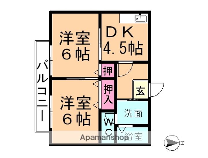 プレミール片山南B203の間取り