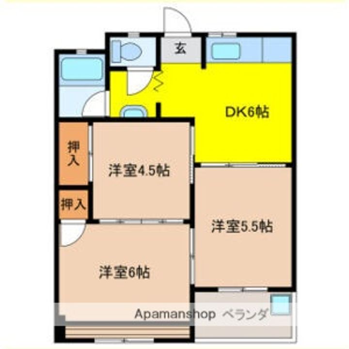 ハイツ松野304の間取り