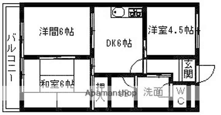 アルシオネ近藤202の間取り