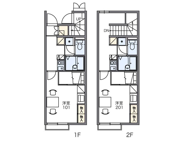 レオパレスメルベーユ205の間取り