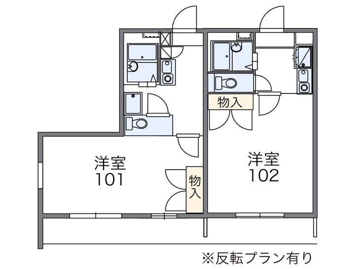 レオパレスフォンテーヌ206の間取り