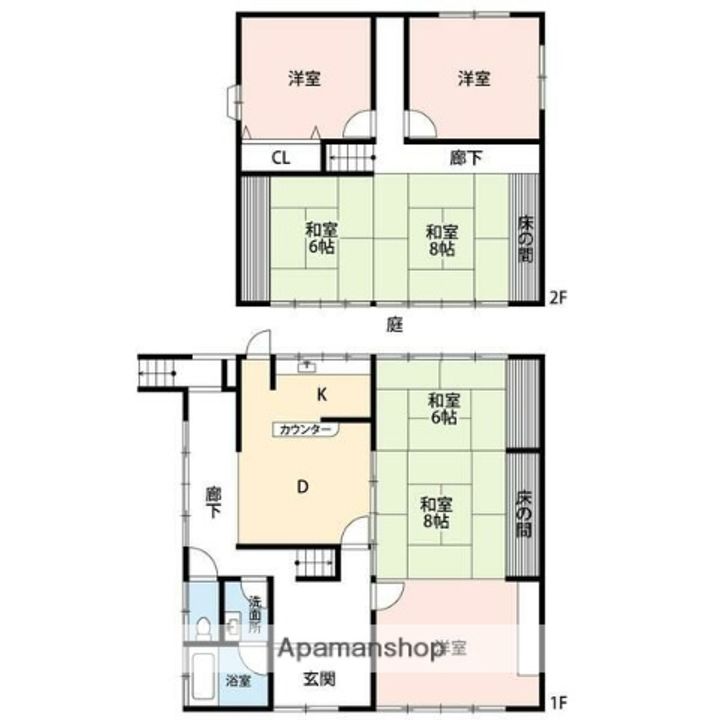 岐阜県海津市南濃町津屋(一戸建)の賃貸物件の間取り
