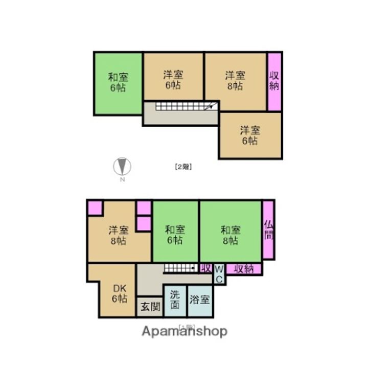岐阜県養老郡養老町船附(一戸建)の賃貸物件戸建ての間取り