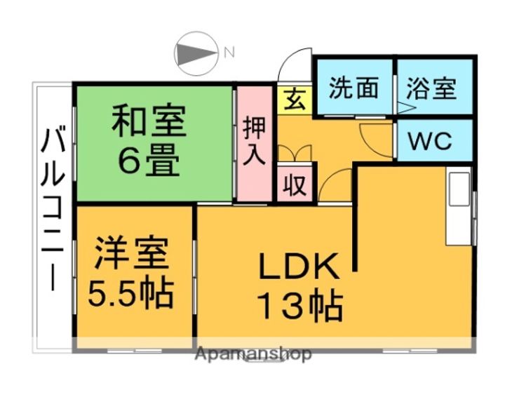 MIWAコーポ202の間取り