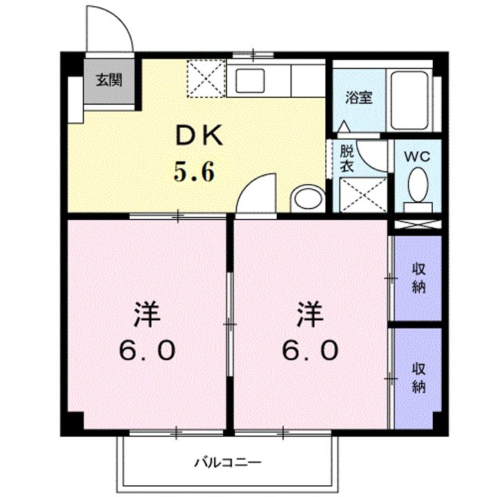 フラット鷺山の間取り