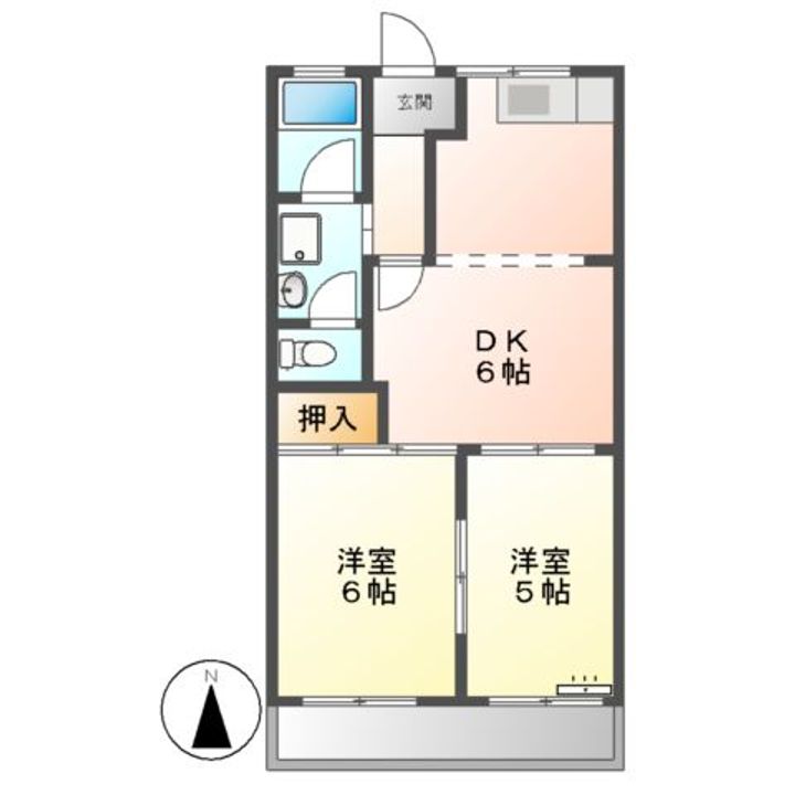サンハイム山川00201の間取り