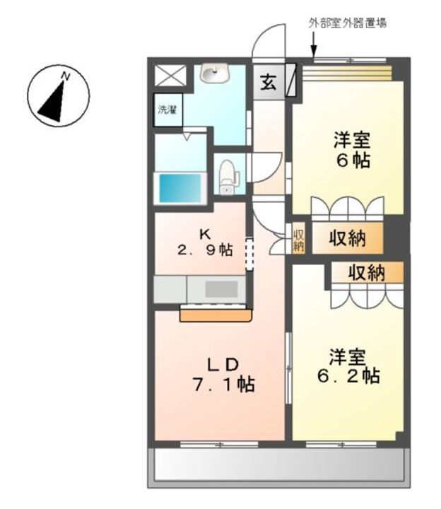 メープル メゾン203の間取り
