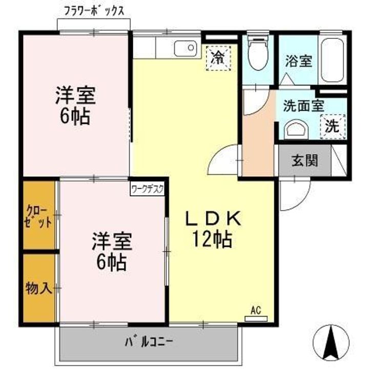セジュール薬師寺の間取り
