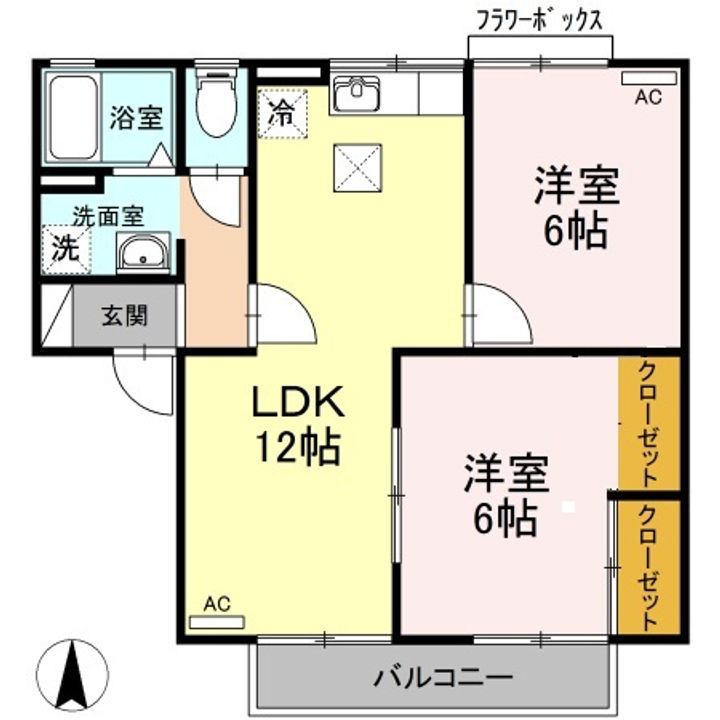 セジュール薬師寺の間取り