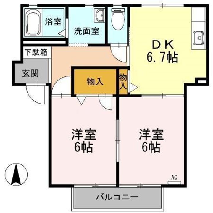 エスポワール Aの間取り