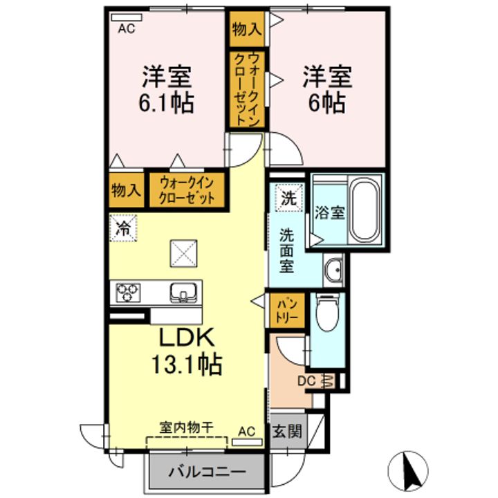 ルーチェ ソラーレ A棟の間取り