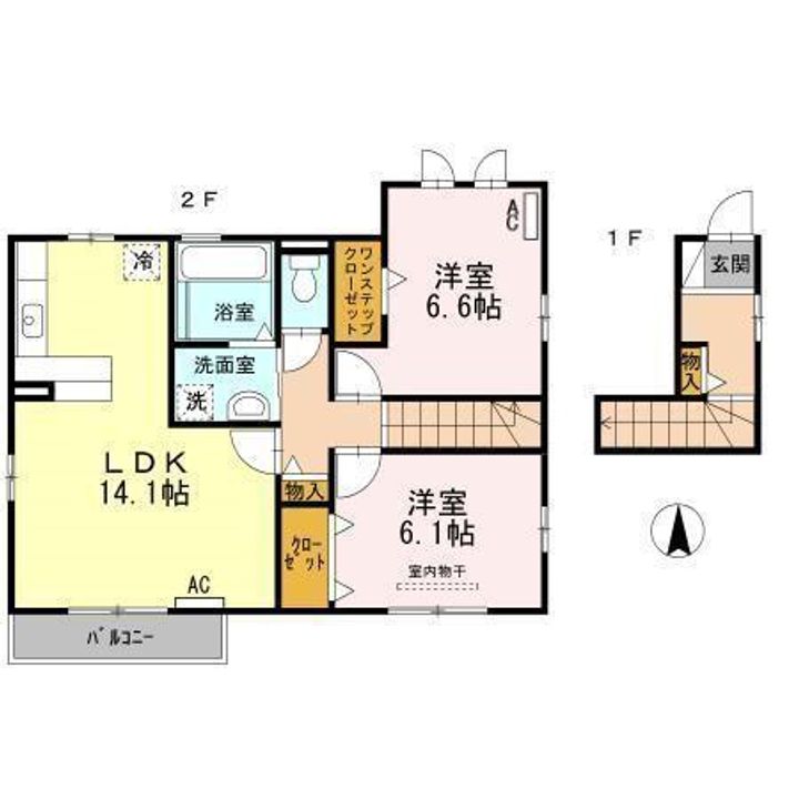 DーROOM琴塚 Aの間取り