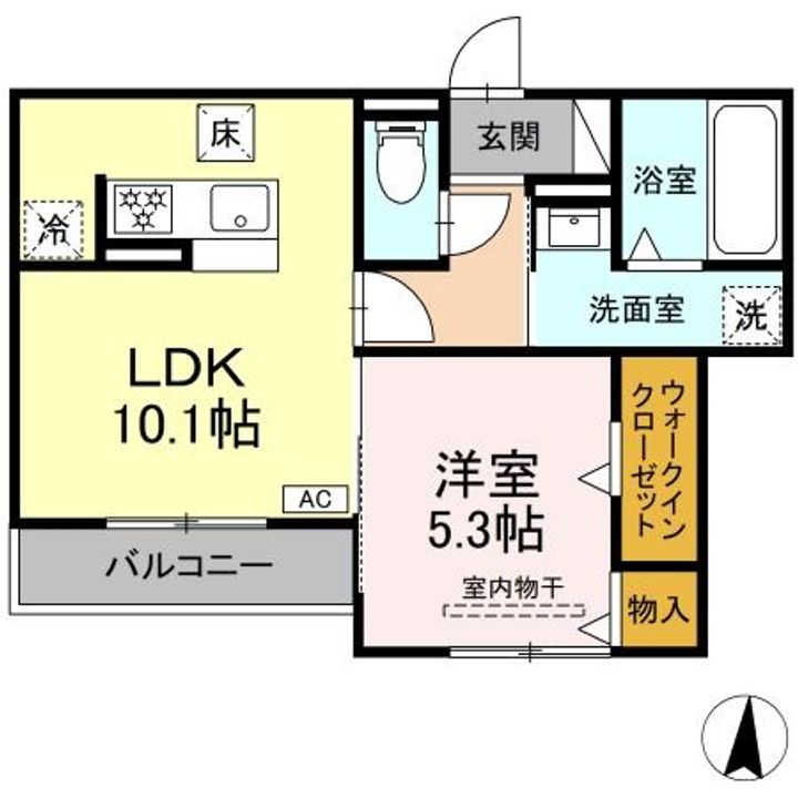 セレスティア岐南 WESTの間取り