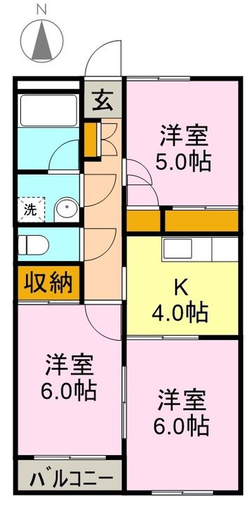 グリーンハイツ小山205の間取り