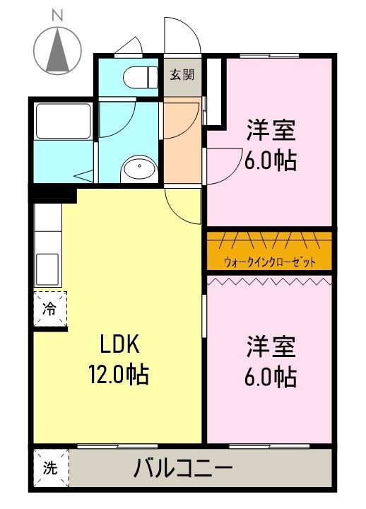 コーポ富士見の間取り