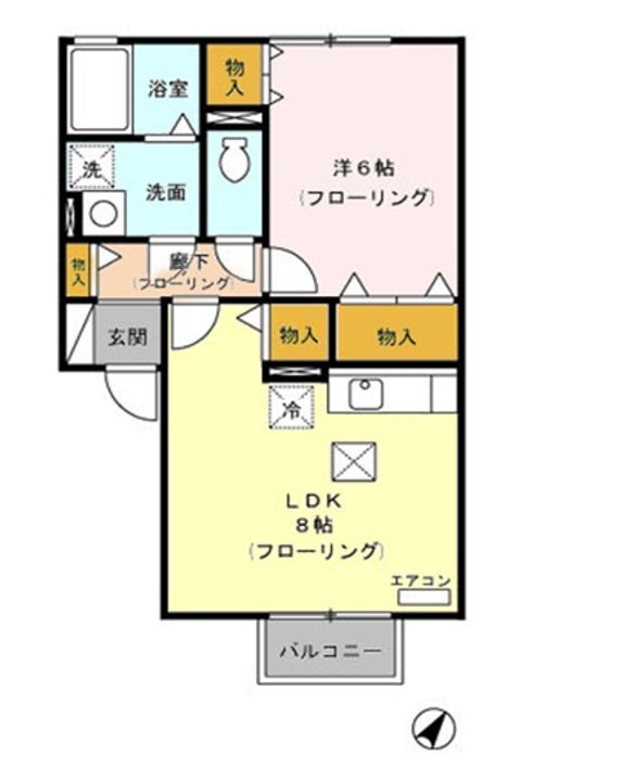 フローラ山口の間取り