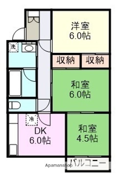 海老名アパートの間取り