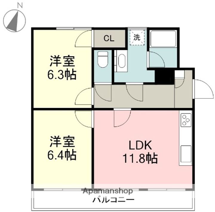 ルプランドル清水町の間取り