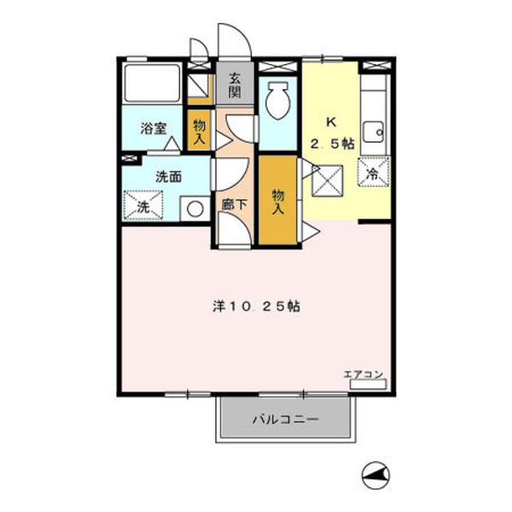 リジョンロード加茂川101の間取り