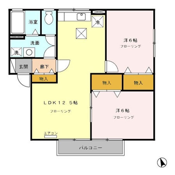 サンボナール Aの間取り
