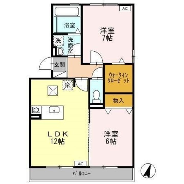 メルベーユS  プロシードS プロシードSの間取り