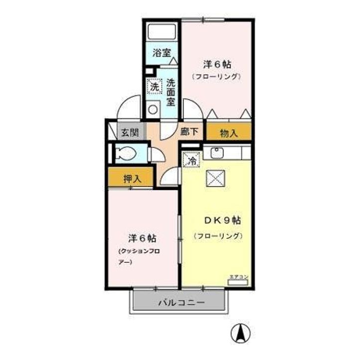 アビテ江間 Cの間取り