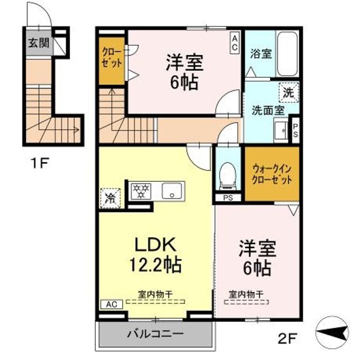アヴェニール萩の間取り