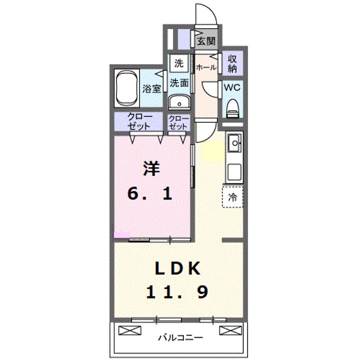 ロイヤル長伏の間取り