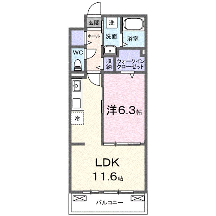 ロイヤル長伏の間取り